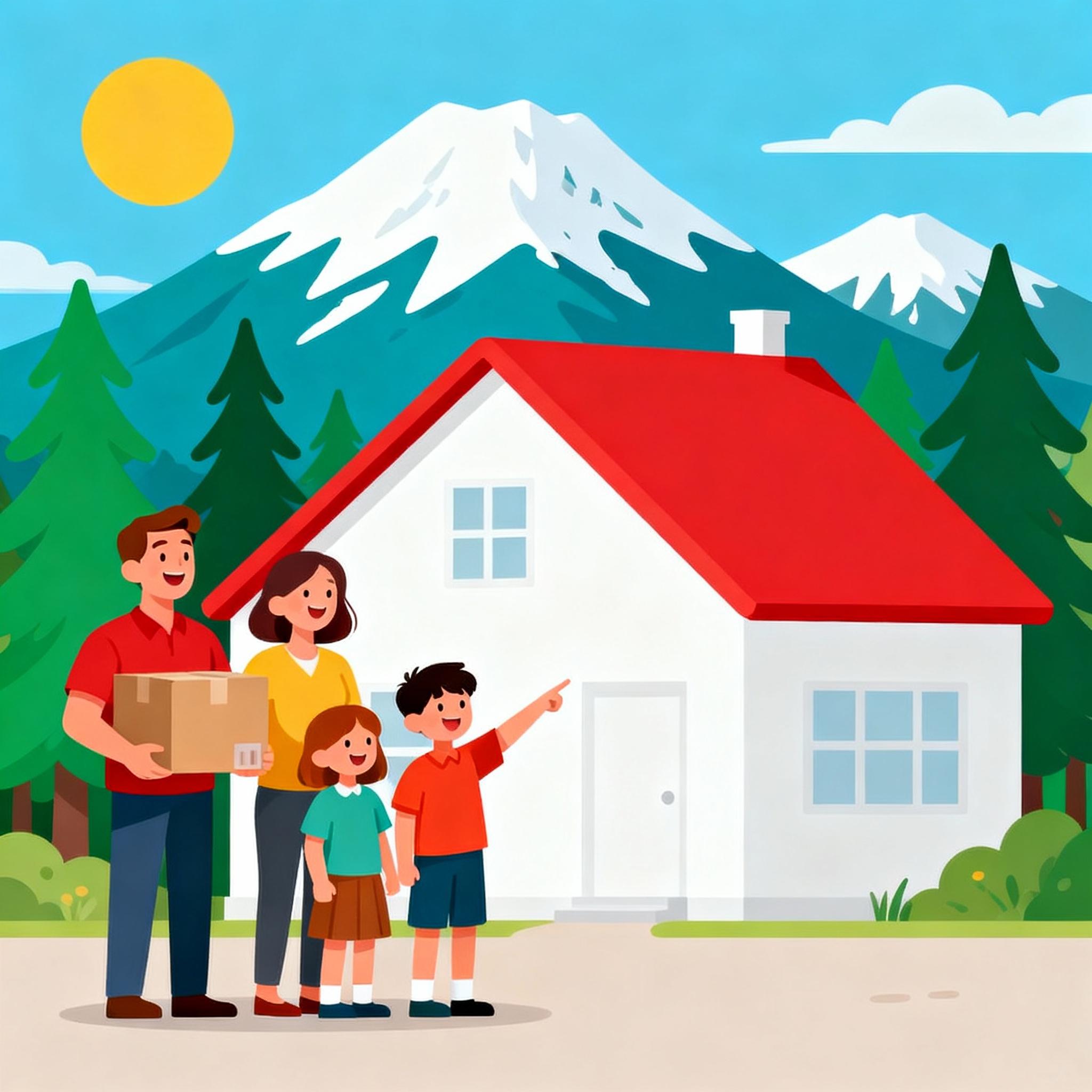 School enrollment and routines illustration